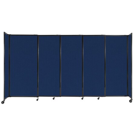 Versare StraightWall Sliding Portable Partition 11'3" x 6' Navy Blue Fabric 1472503
